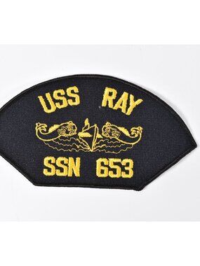 SSN-653 USS Ray U.S. Navy 1966 Sturgeon-class Attack Submarine 5" Cap Hat Patch